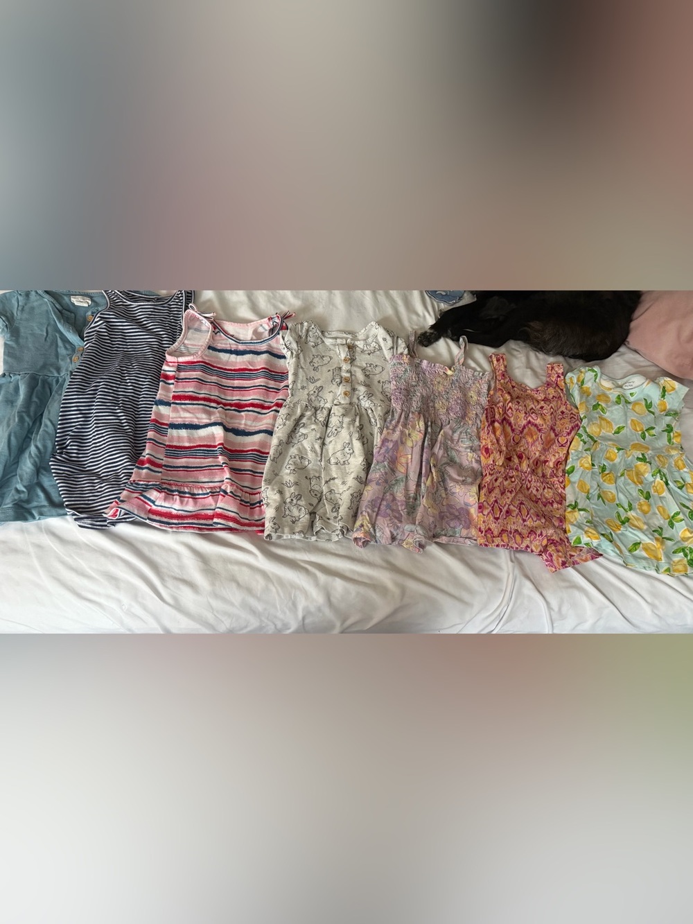 Lot of 4t girls summer and spring time dresses 7 pieces